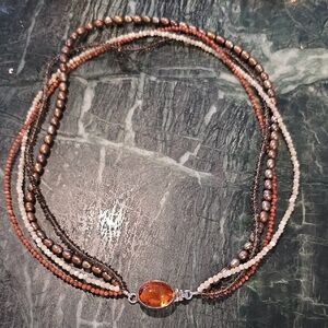 Elegant Multi-Strand Beaded Necklace